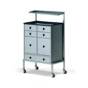 CARRELLO IN ACCIAIO INOX cm 70 x 40 x 100/120 PER ANESTESIA