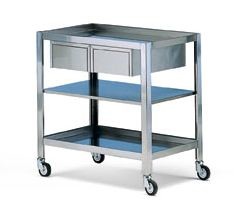 CARRELLO IN ACCIAIO INOX cm 80 x 50 x 85 – Galeno Filiale di Coremec