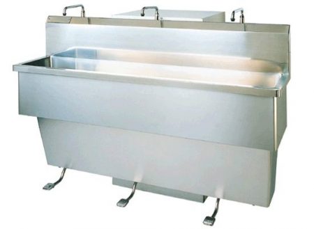 LAVABO INOX A 3 POSTI