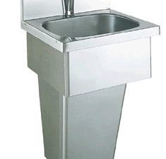 LAVABO INOX AD 1 POSTO CON ALZATA POSTERIORE