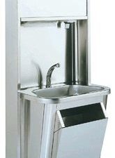 LAVABO INOX AD 1 POSTO CON SPECCHIO