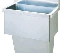 LAVABO INOX AD 1 POSTO GRANDE CON ALZATA