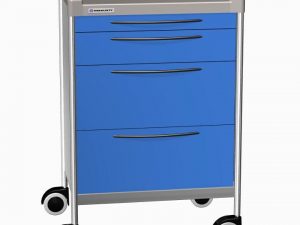 CARRELLO IN ACCIAIO INOX CON 4 CASSETTI mm 640x480