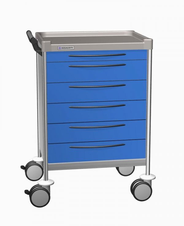 CARRELLO IN ACCIAIO INOX 6 CASSETTI mm 640x480