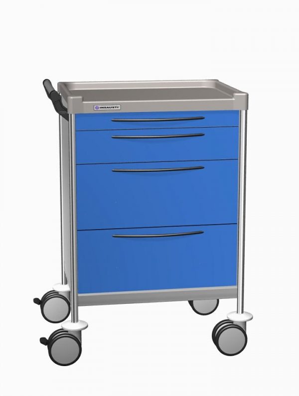 CARRELLO IN ACCIAIO INOX 4 CASSETTI mm 640x480