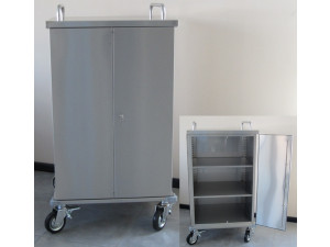 CARRELLO PORTACONTAINER CON PORTE PER 6 UNITA